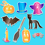 Helloween colored stickers