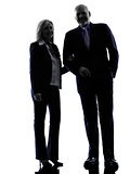 couple senior standing  silhouette