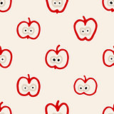 Abstract seamless pattern with apples.
