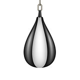 Punching bag for boxing in black and white design