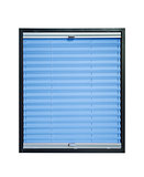 Pleated blind - light blue azure color