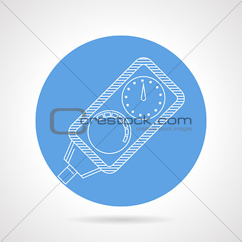 Diving console round vector icon