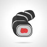 Flat color sushi rolls vector icon
