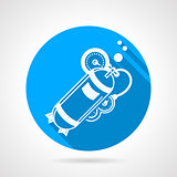 Aqualung blue round vector icon