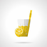 Lemonade flat color vector icon