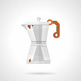 Coffee maker flat color vector icon