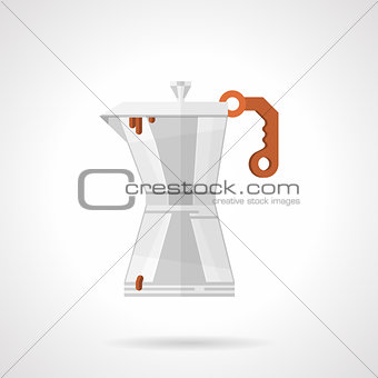 Coffee maker flat color vector icon