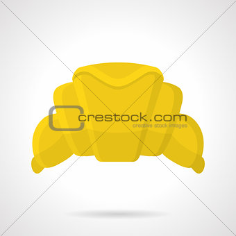 Croissant flat color vector icon