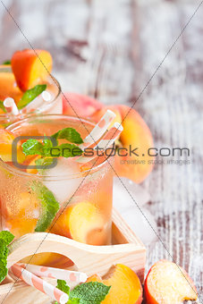 Peach lemonade background