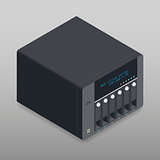 Network attached storage isometric detailed device