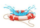 Life buoy for drowning rescue on water