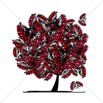 Rowan tree, sketch for your design