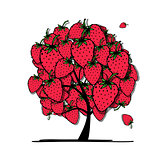 Strawberry tree, sketch for your design
