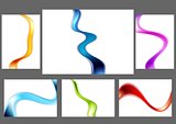 Bright smooth wavy abstract backgrounds