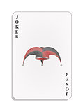 Playing card with joker hat