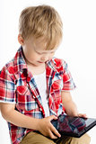boy with a Tablet PC. studio