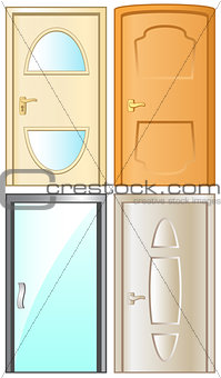 modern isolated doors set
