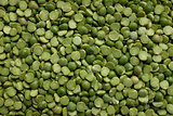 Dried green split peas background