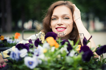 portrait of beautiful girl outdoors
