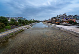 Kamo River and Kyoto in the Evening, Kyoto, Japan