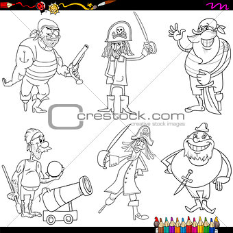 fantasy pirates cartoon coloring page