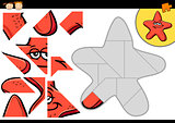 cartoon starfish jigsaw puzzle game