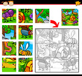 cartoon insects jigsaw puzzle game