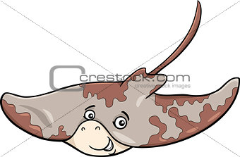 ray fish cartoon illustration