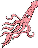 sea squid cartoon illustration
