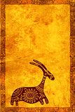 Background with African traditional animal