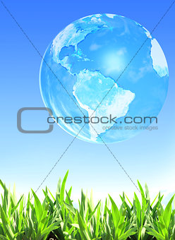Summer grass  and Earth
