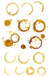 Stains of coffee for grunge design