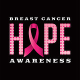 Breast Cancer Awareness Hope Message Illustration