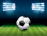 Soccer Football Ball on Field Illustration