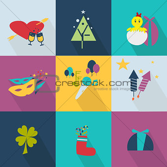 Set of icons for the holiday
