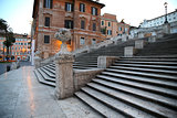  Spanish square with Spanish Steps  in Rome Italy 