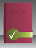 Simplistic book cover design with check mark