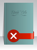 Simplistic book cover design with cross mark 