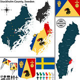 Map of Stockholm County, Sweden