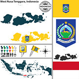 Map of West Nusa Tenggara, Indonesia