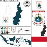 Map of West Sulawesi, Indonesia