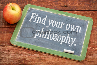 Find your own philosophy on blackboard