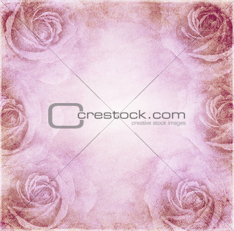 Paper background with roses