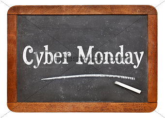 Cyber Monday blackboard sign