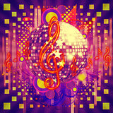 Disco ball abstract musical background