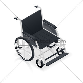 Wheelchair detailed isometric icon
