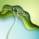 Vector illustration with stylized tree