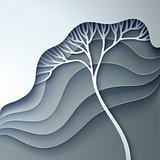 Vector illustration with stylized tree