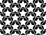 Design seamless monochrome star pattern