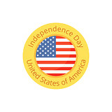 Badge for Independence Day and Fourth of July 